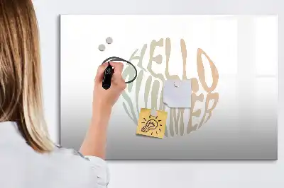 Tablă magnetică cu ștergere uscată model Salutare vară