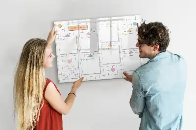 Tablă magnetică cu ștergere uscată pentru planificarea săptămânală