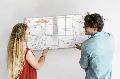 Tablă magnetică cu ștergere uscată pentru planificarea săptămânală