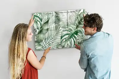 Tablă magnetică cu ștergere uscată cu model frunze de plante