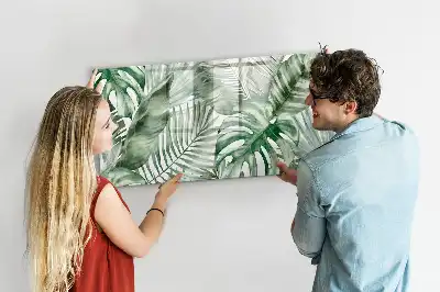 Tablă magnetică cu ștergere uscată cu model frunze de plante