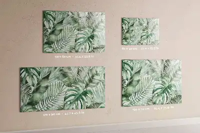 Tablă magnetică cu ștergere uscată cu model frunze de plante
