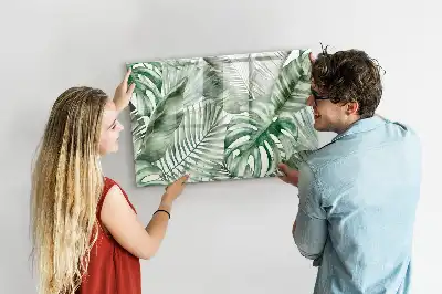 Tablă magnetică cu ștergere uscată cu model frunze de plante