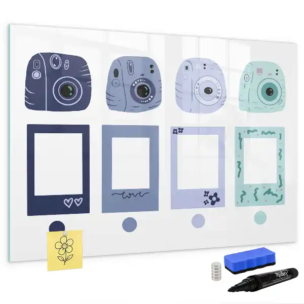 Tablă magnetică cu ștergere uscată rame polaroid