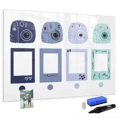 Tablă magnetică cu ștergere uscată rame polaroid