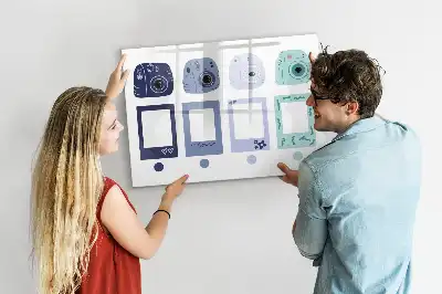 Tablă magnetică cu ștergere uscată rame polaroid
