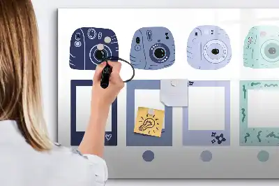 Tablă magnetică cu ștergere uscată rame polaroid