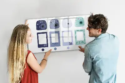 Tablă magnetică cu ștergere uscată rame polaroid