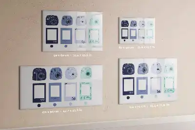 Tablă magnetică cu ștergere uscată rame polaroid