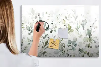 Tablă magnetică cu ștergere uscată model plante