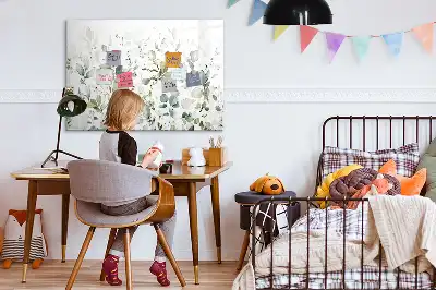 Tablă magnetică cu ștergere uscată model plante