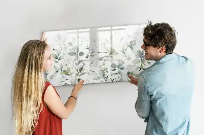 Tablă magnetică cu ștergere uscată model plante
