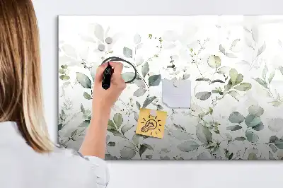 Tablă magnetică cu ștergere uscată model plante