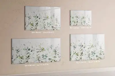 Tablă magnetică cu ștergere uscată model plante