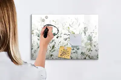 Tablă magnetică cu ștergere uscată model plante