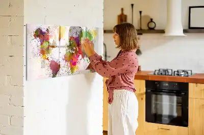 Tablă magnetică cu ștergere uscată cu hartă a lumii în acuarelă