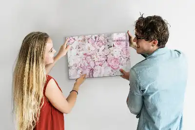 Tablă magnetică cu ștergere uscată cu model de flori decorative