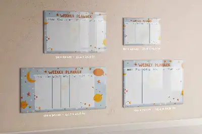 Tablă magnetică cu ștergere uscată planificator săptămânal
