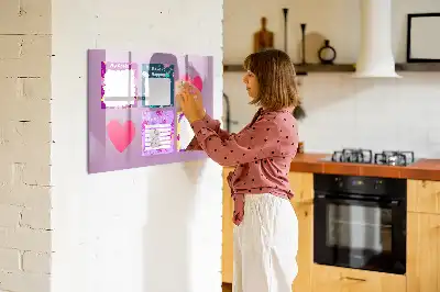 Tablă magnetică cu ștergere uscată cu design de note înfricoșătoare