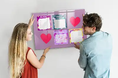 Tablă magnetică cu ștergere uscată cu design de note înfricoșătoare