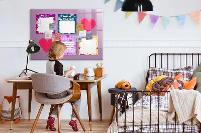 Tablă magnetică cu ștergere uscată cu design de note înfricoșătoare
