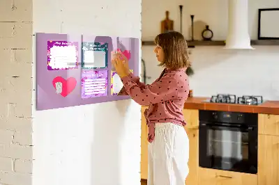 Tablă magnetică cu ștergere uscată cu design de note înfricoșătoare
