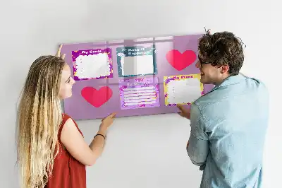 Tablă magnetică cu ștergere uscată cu design de note înfricoșătoare