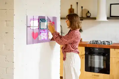 Tablă magnetică cu ștergere uscată cu design de note înfricoșătoare