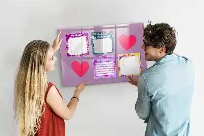 Tablă magnetică cu ștergere uscată cu design de note înfricoșătoare