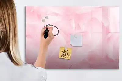 Tablă magnetică cu ștergere uscată cu model abstracție de pene