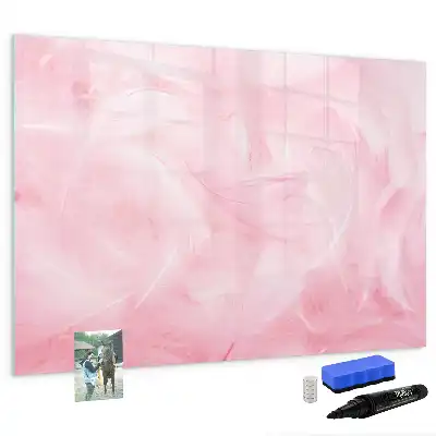 Tablă magnetică cu ștergere uscată cu model abstracție de pene
