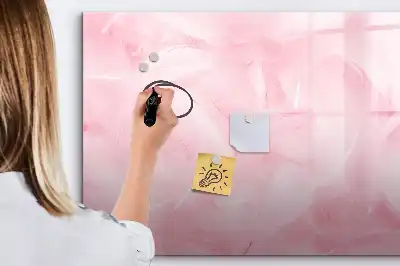 Tablă magnetică cu ștergere uscată cu model abstracție de pene