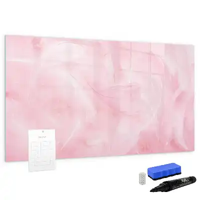 Tablă magnetică cu ștergere uscată cu model abstracție de pene