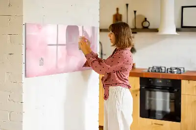 Tablă magnetică cu ștergere uscată cu model abstracție de pene