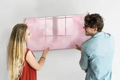 Tablă magnetică cu ștergere uscată cu model abstracție de pene