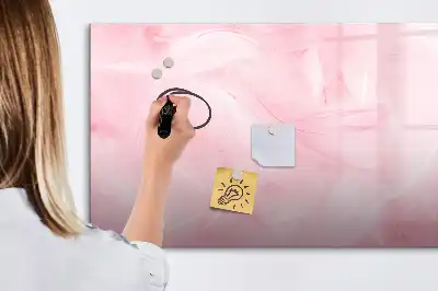 Tablă magnetică cu ștergere uscată cu model abstracție de pene
