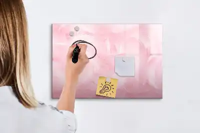 Tablă magnetică cu ștergere uscată cu model abstracție de pene