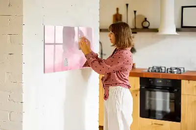 Tablă magnetică cu ștergere uscată cu model abstracție de pene