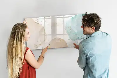 Tablă magnetică cu ștergere uscată model cu pete de acuarelă