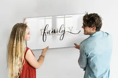 Tablă magnetică cu ștergere uscată cu model text familie