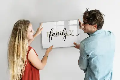 Tablă magnetică cu ștergere uscată cu model text familie