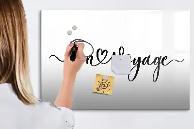 Tablă magnetică cu ștergere uscată cu textul Drum bun