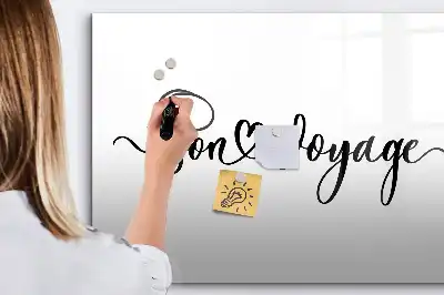 Tablă magnetică cu ștergere uscată cu textul Drum bun