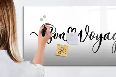 Tablă magnetică cu ștergere uscată cu textul Drum bun