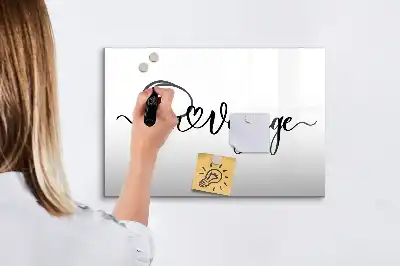 Tablă magnetică cu ștergere uscată cu textul Drum bun