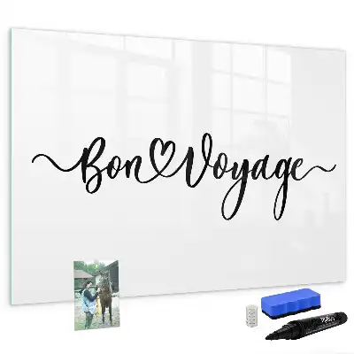 Tablă magnetică cu ștergere uscată cu textul Drum bun