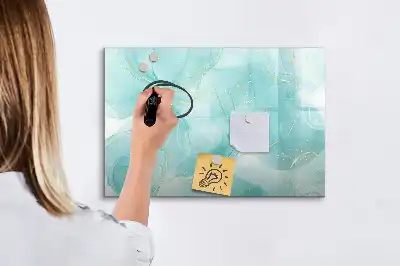 Tablă magnetică cu ștergere uscată cu model de abstracție de marmură