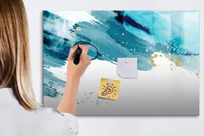 Tablă magnetică cu ștergere uscată model Mișcări de pensulă