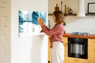 Tablă magnetică cu ștergere uscată model Mișcări de pensulă