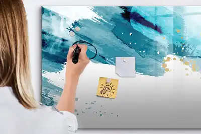 Tablă magnetică cu ștergere uscată model Mișcări de pensulă